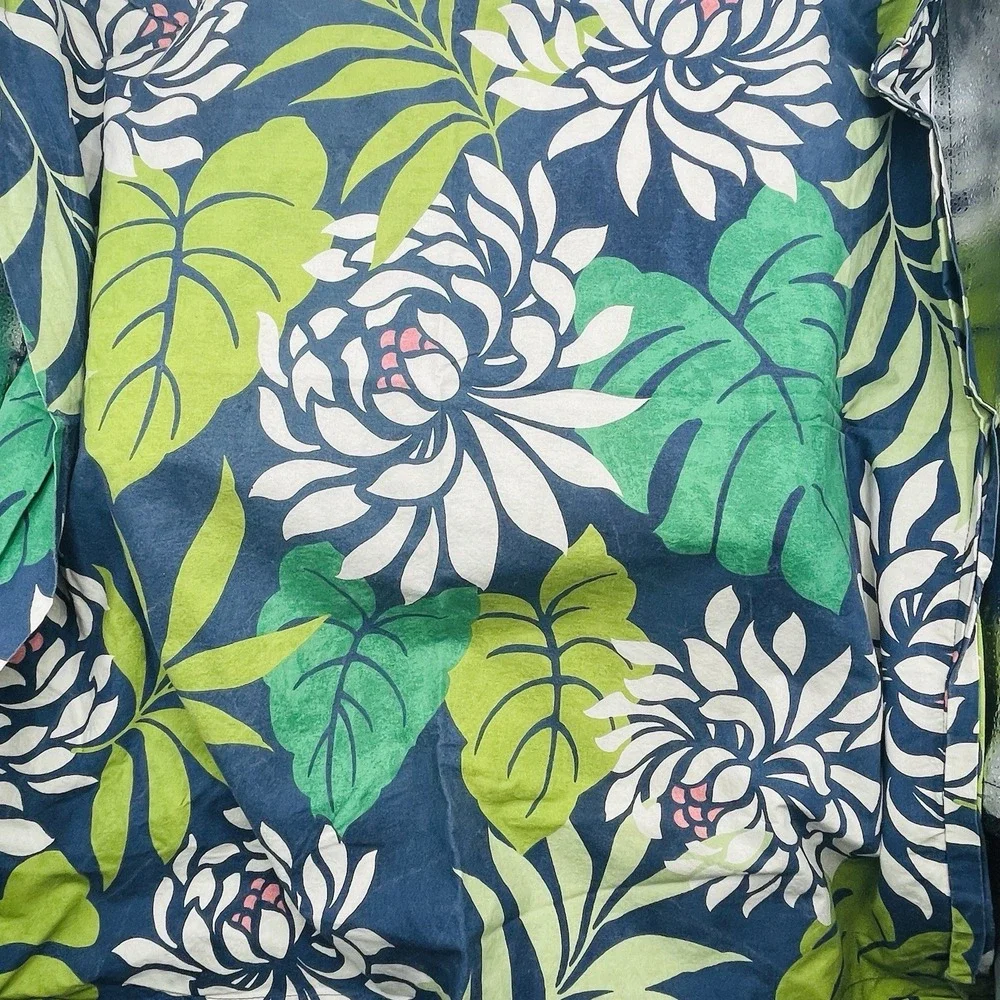 Cece Floral Duvet +2 Euro Sham Pottery Barn Monstera Leaves Tropical